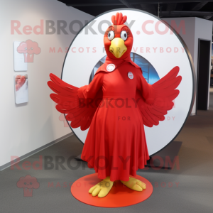 Røde høner maskot kostume...