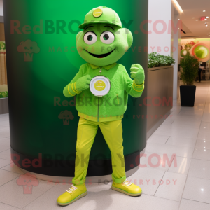 Postava maskota Lime Green...