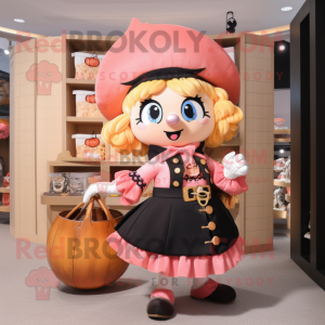 Peach Pirate mascot costume character dressed with a Culottes and Handbags