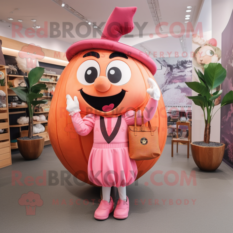 Peach Pirate mascot costume character dressed with a Culottes and Handbags