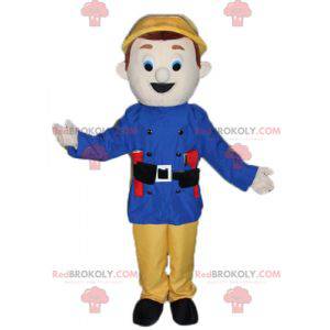 Mascotte d'homme de gardien de pompier - Redbrokoly.com