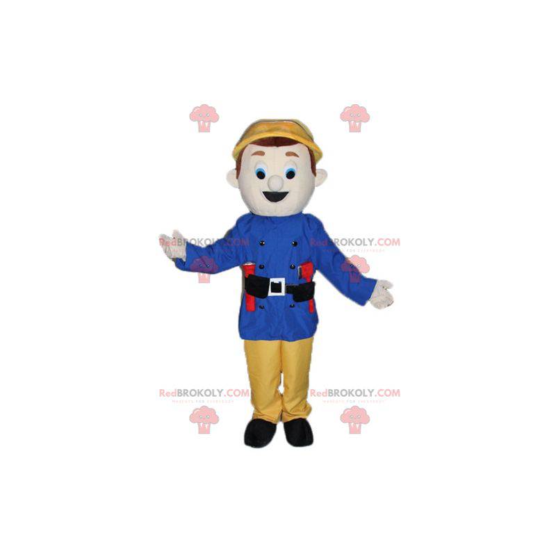 Mascota de hombre de guardia de bombero - Redbrokoly.com