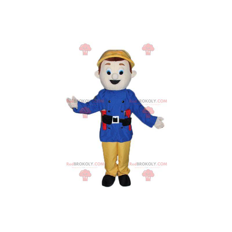 Mascotte d'homme de gardien de pompier - Redbrokoly.com