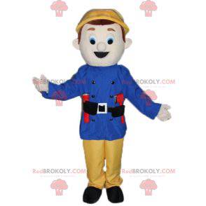 Mascota de hombre de guardia de bombero - Redbrokoly.com