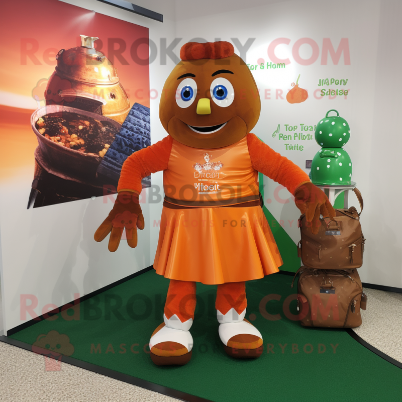 Rust Irish Dancing Shoes mascot costume character dressed with a Turtleneck and Tote bags Rust Irish Dancing Shoes mascot costume character dressed with a Turtleneck and Tote bags