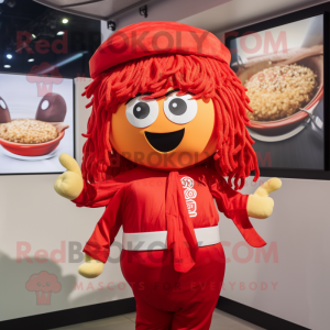 Rode Ramen mascotte kostuum...