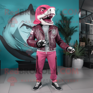 Magenta Megalodon mascotte...