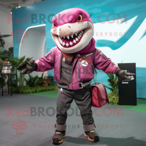 Magenta Megalodon mascotte...