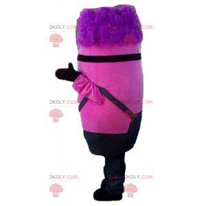 Mascot Pink Minion karakter grim og grim mig - Redbrokoly.com