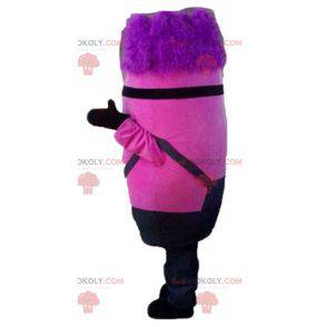 Mascot Pink Minion karakter grim og grim mig - Redbrokoly.com