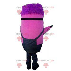 Mascot Pink Minion karakter grim og grim mig - Redbrokoly.com