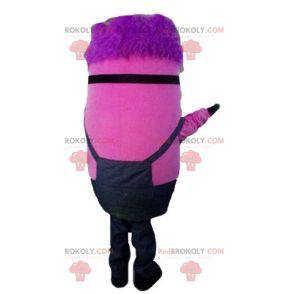 Mascot Pink Minion karaktär ful och otäck mig - Redbrokoly.com