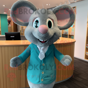 Cyan-Maus Maskottchen...