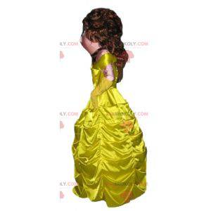 Mascota princesa con un hermoso vestido amarillo -