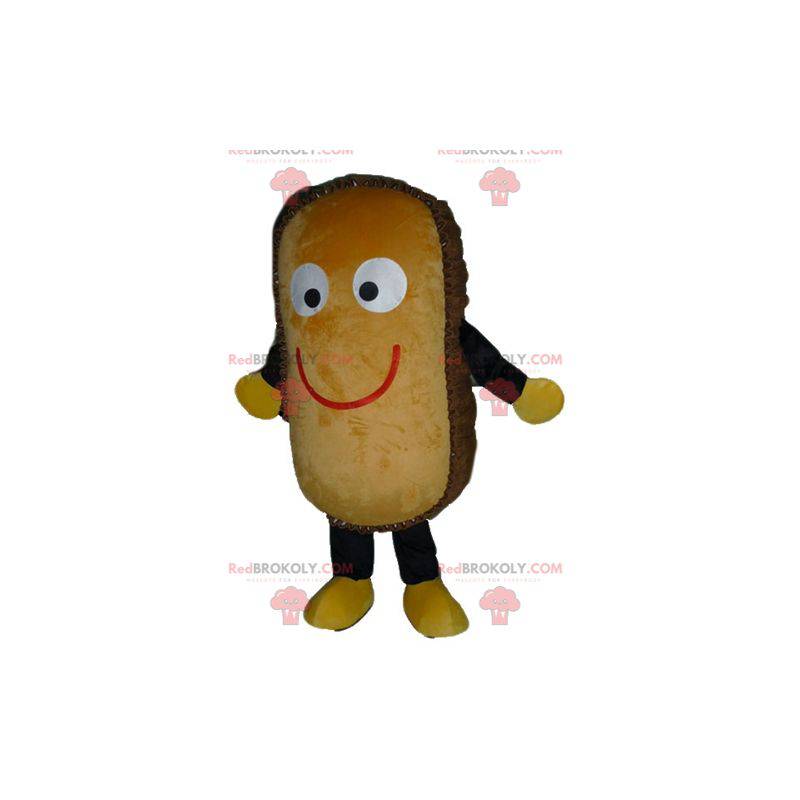 Giant and smiling brown cake cake mascot - Redbrokoly.com Giant and smiling brown cake cake mascot - Redbrokoly.com