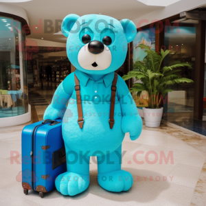 Turquoise teddybeer...