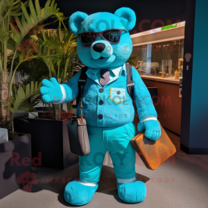 Turquoise teddybeer...