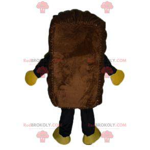 Giant and smiling brown cake cake mascot - Redbrokoly.com