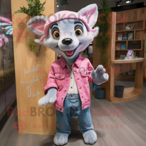 Pink Marten maskot kostume...