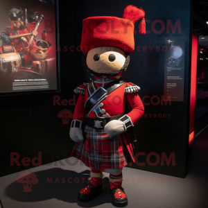 Rød sækkepibe maskot...