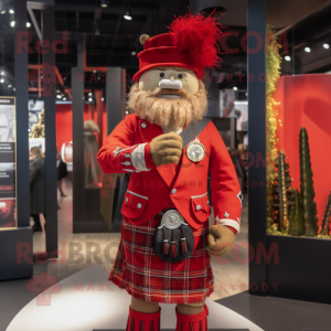 Rød sækkepibe maskot...