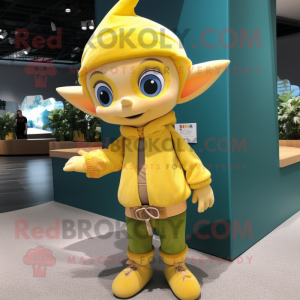 Yellow Elf mascotte kostuum...