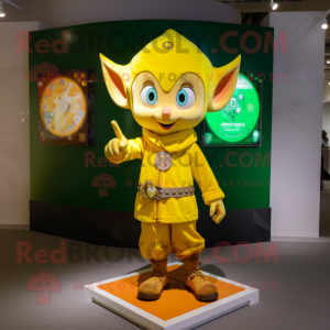 Yellow Elf mascotte kostuum...