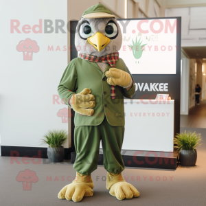 Olive Hawk mascotte kostuum...