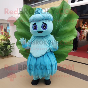 Sky Blue Cabbage Leaf...
