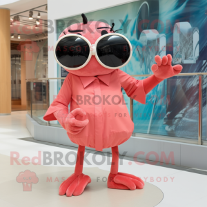 Pink Crab mascotte kostuum...