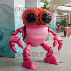 Pink Crab mascotte kostuum...