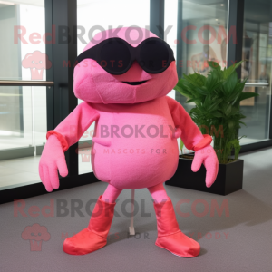 Pink Crab mascotte kostuum...