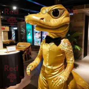 Gouden Titanoboa mascotte...