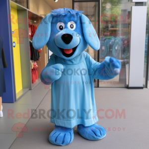 Blue Dog maskot kostume...