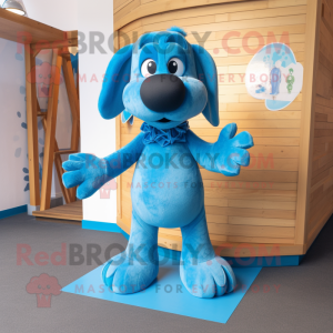 Blue Dog maskot kostume...