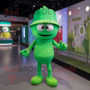 Green Bracelet mascot costume character dressed with a Bikini and Caps