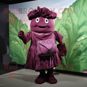 Maroon Cabbage Leaf maskot...