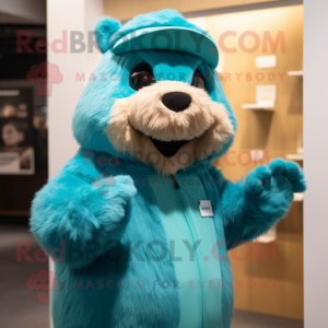 Turquoise Marmot mascotte...