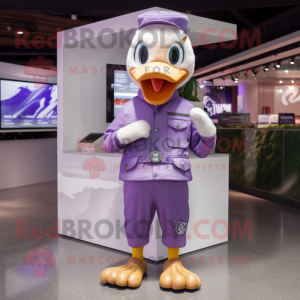 Purple Goose maskot kostym...