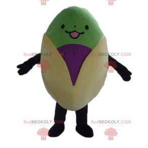 Mascote gigante pistache bege roxo e verde - Redbrokoly.com