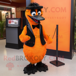 Orange Emu maskot kostume...