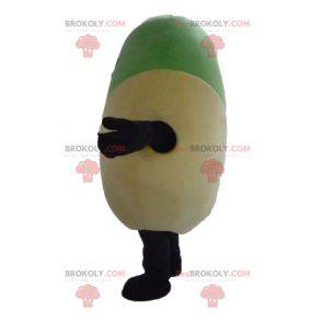 Maskot obří pistácie béžová fialová a zelená - Redbrokoly.com