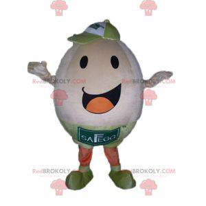 Very smiling and jovial giant egg mascot - Redbrokoly.com