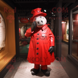 Red Pig mascotte kostuum...