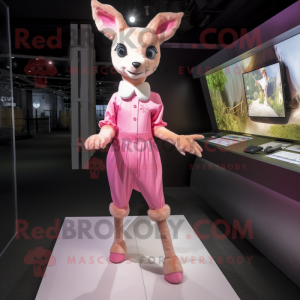 Pink Roe Deer mascotte...