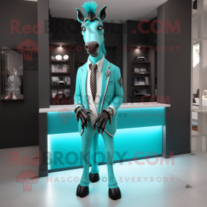 Turquoise Okapi mascotte...