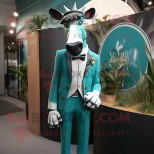 Turquoise Okapi mascotte...