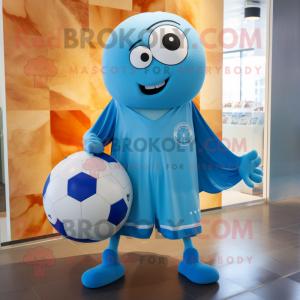Cyan Soccer Ball mascotte...