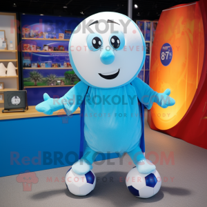 Cyan Soccer Ball mascotte...