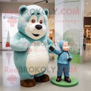 nan Bear mascot costume character dressed with a Turtleneck and Watches